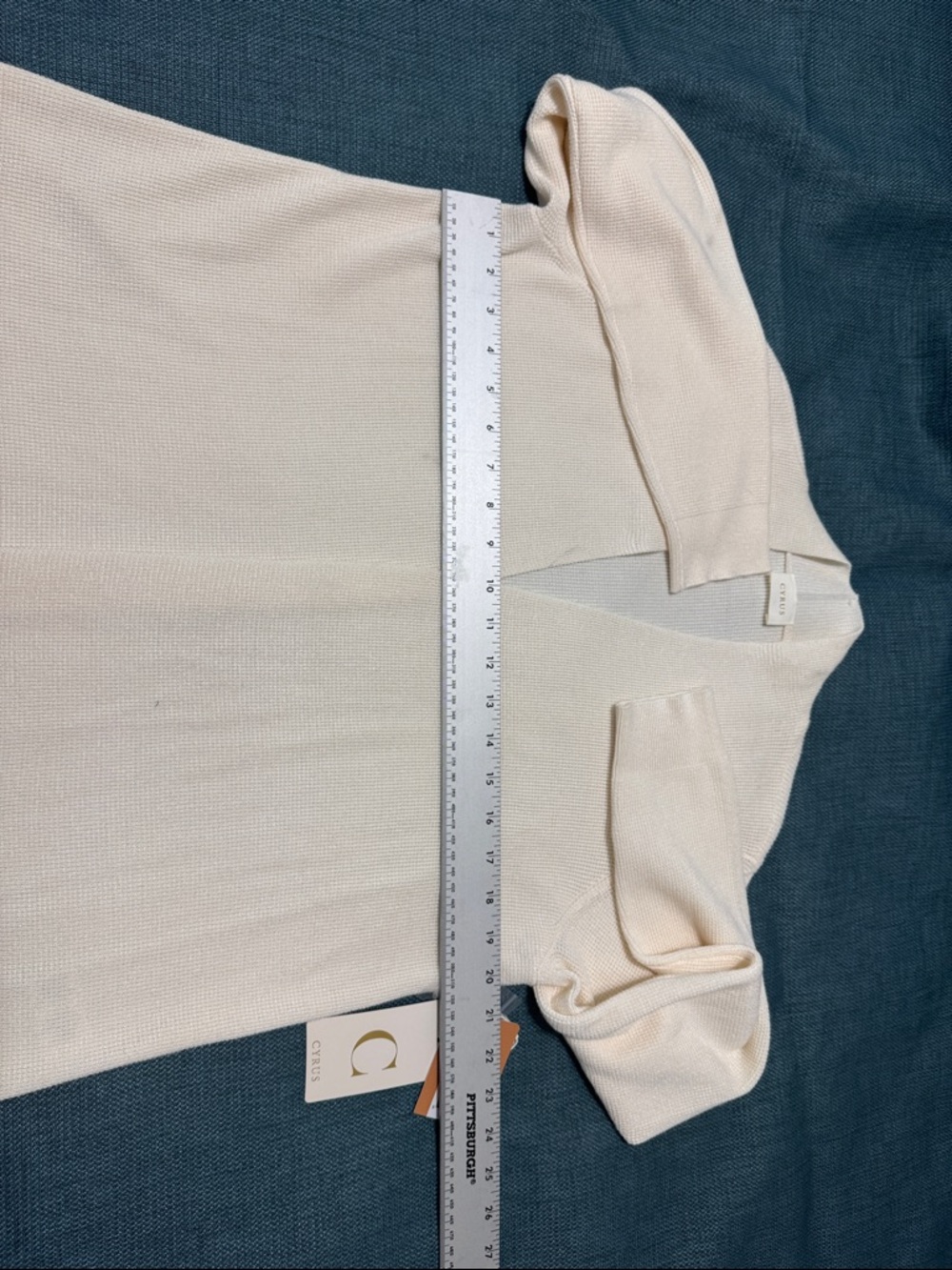 Cyrus Light Cream Open-Front Cardigan Women's Size Large Sweater in Cream NWT - Picture 9 of 13